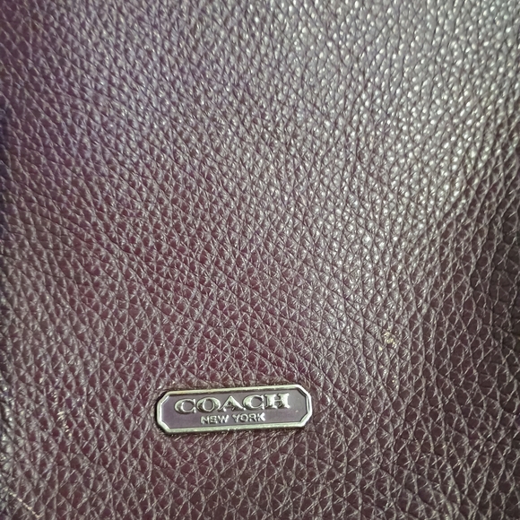 Coach Plum Purple Leather Shoulder Bag - Picture 7 of 14